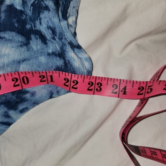 Bebop v- neck tie-dye sundress with short sleeves and smocked waist sz  med - Picture 12 of 17